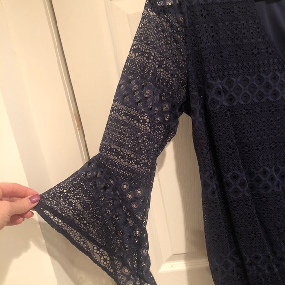 Alfani Navy blue lace cocktail dress - Picture 3 of 4